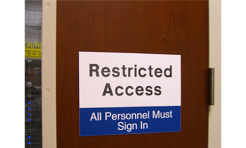 Restriced Area Office SIgn