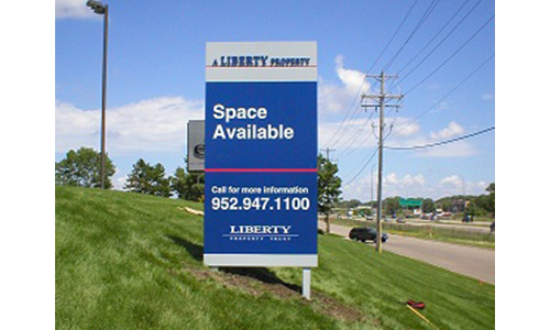 Space Available Leasing Sign Post & Panel Sign