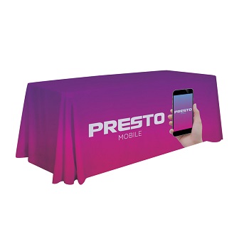 Trade show display convertable table throw