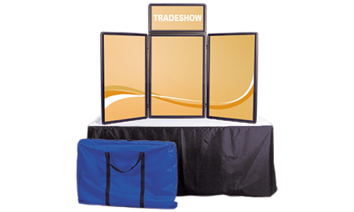 Trade show display with carrying bag 